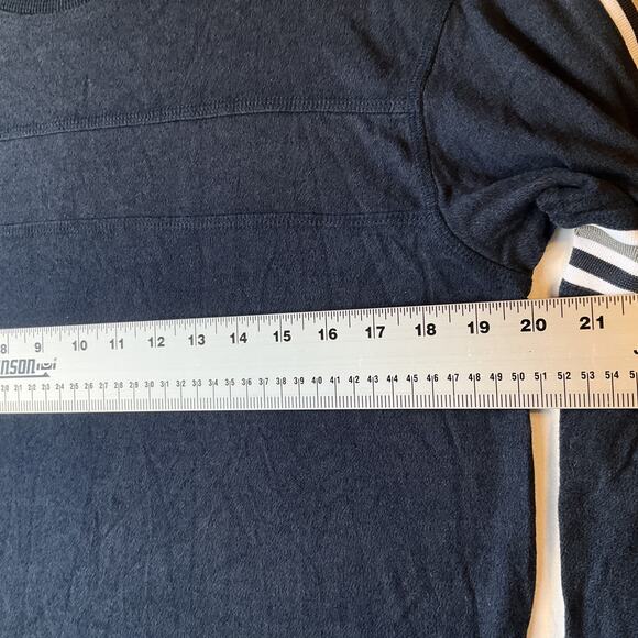 A/X Armani Exchange Women Sweatshirt XL (18/20) Navy Athleisure Striped Long - Picture 5 of 8